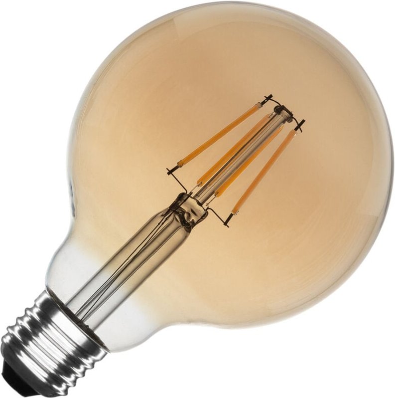 Thumbnail - LED-Glühbirne Filament E27 6W 600 lm G95 Gold No Flicker 2200K Superwarm