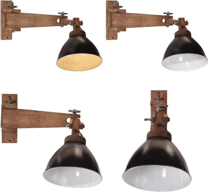 Wandleuchte 25 W Schwarz E27 - Industriel Design - Wandleuchte - Eisenleuchter - Vintage Stil - Wohnraum Dekoration - Ho...