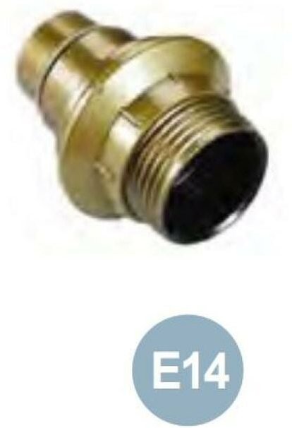 Thumbnail - Electraline - gewindelampenfassung mit goldenem e14-anschlussring - 71134