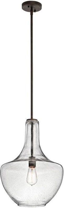Elstead Everly - 1 Light Medium Dome Deckenpendelleuchte Bronze, E27