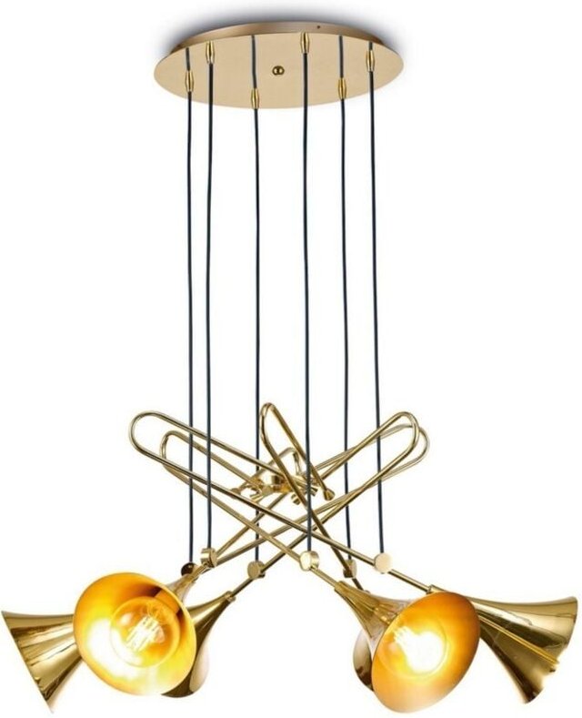 Inspired Mantra - Jazz Oro - Deckencluster Anhänger 6 Licht E27, Gold