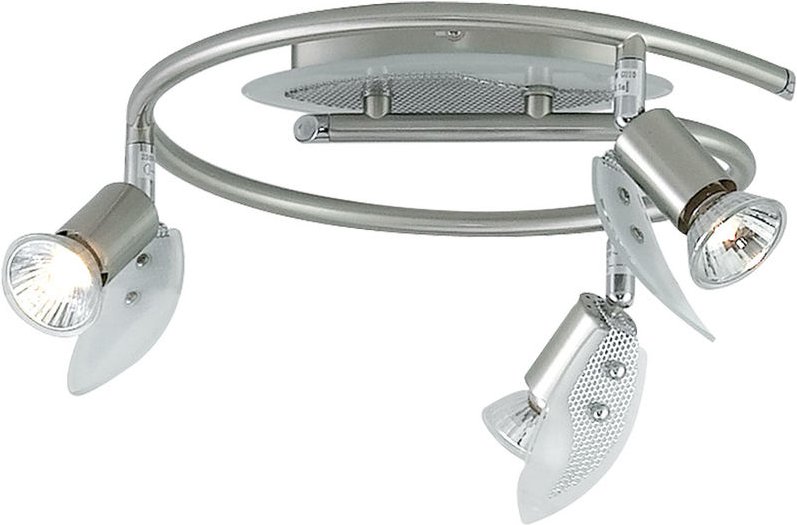 Globo - Decken Leuchte Glas satiniert Spot Rondell Strahler Lampe Schlaf Zimmer Beleuchtung verstellbar 5724-3