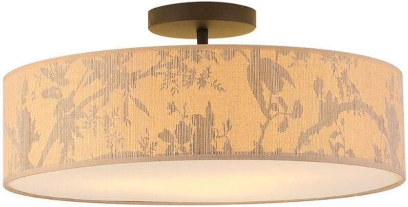 Searchlight Isla Deckenleuchte mit 3 Lichtern, Lampenschirm aus Recyclingpapier und schwarzem Metall