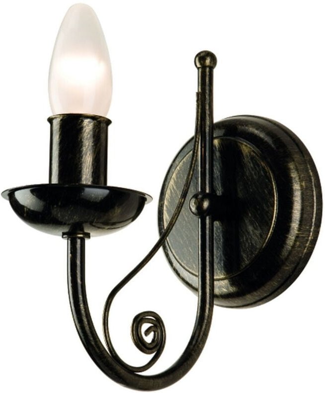 Lamkur Donato Kerzen-Wandleuchte mit Stoffschirmen, Schwarz, 1x E14