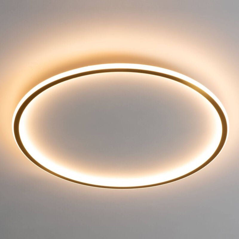 Kosilum - Runde dimmbare LED-Deckenleuchte 60 cm goldener Kreis - Alessia