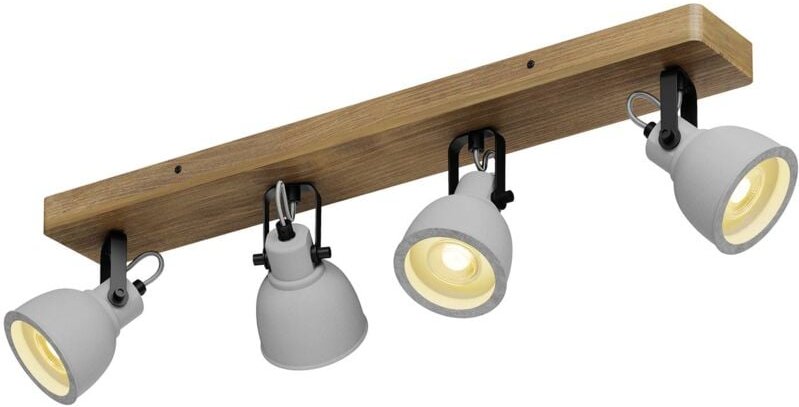 Thumbnail - Beton Strahler "Mitis" aus Beton, Holz für Wohnzimmer & Esszimmer von Lindby