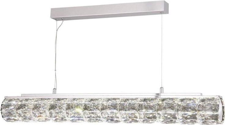 Remy - Integrierte led 1 Light Pendelleiste Chrom, klare Kristallverkleidung - Searchlight