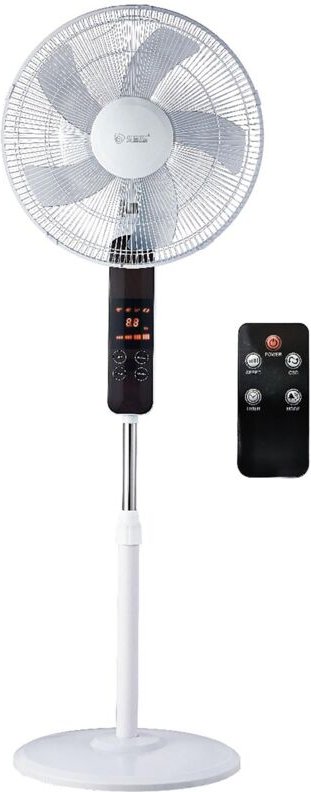 GSC - Tehri Standventilator mit Steuerung und Timer Ø43cm 30W DC-Motor Weiß