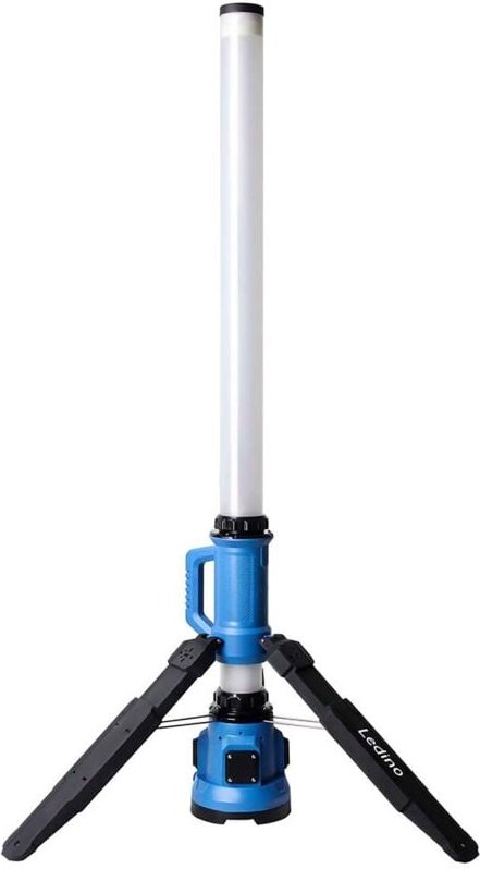 Thumbnail - LED Strahlersäule Lichtsäule Arbeitsstrahler AKKU Alu Gelb Hybrid IP54 H 100 cm
