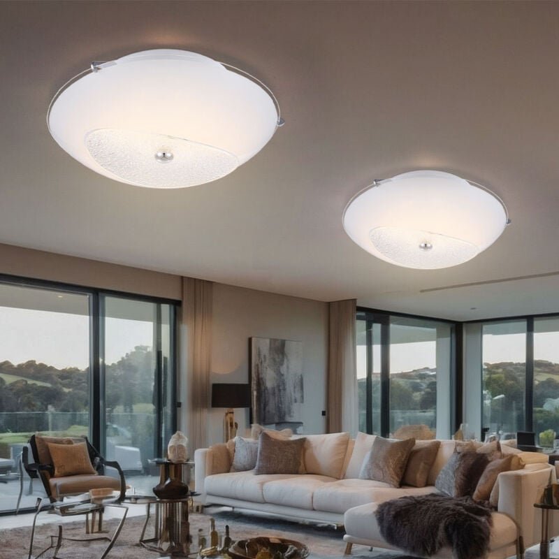 Globo - Deckenlampe Deckenleuchte Wohnzimmerlampe Schlafzimmerleuchte, Kristalle klassisch, Glas klar chrom, 1x led 8W 6...