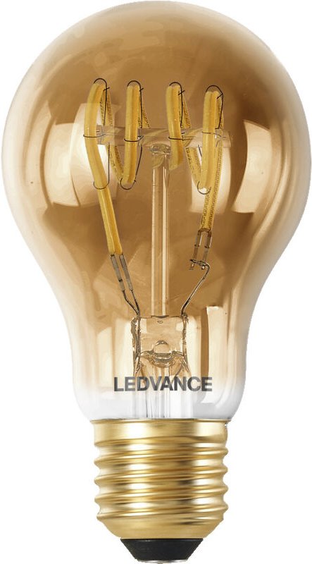 Ledvance - smart+ wifi LED-Lampe, Gold-Tönung, 6W, 470lm, klassische Glühlampenform mit E27-Sockel, regulierbares Weißli...