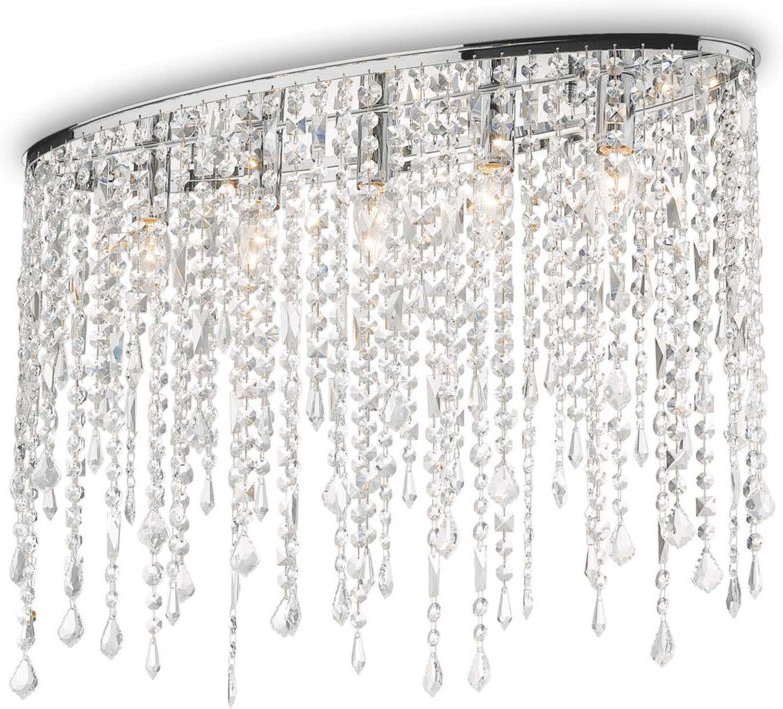 Ideal Lux - Rain Clear - 5 Light Large Ceiling Flush Light Chrom, E14