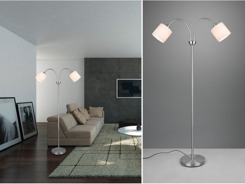 Tommy Nickel Moderne Stehlampe mit flexiblem Trio-Beleuchtungsarm