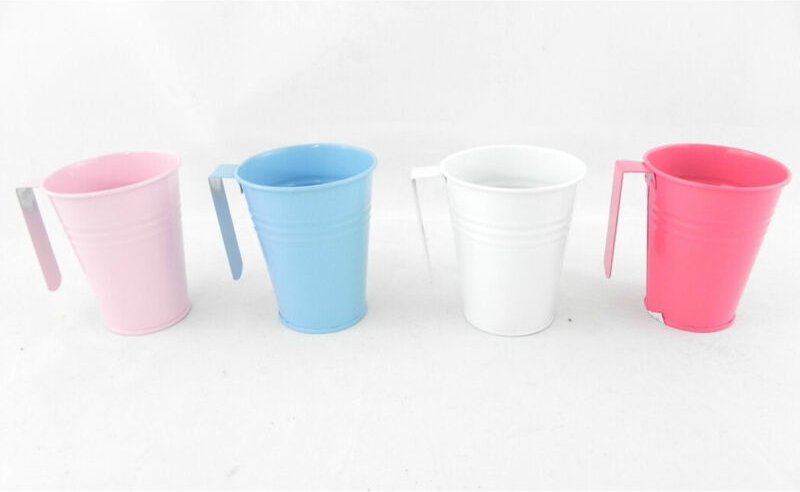 Trade Shop Traesio - Trade Shop - 12 stück eimer blumen eimer eimer flasche topf blumen hochzeit garten - Rot