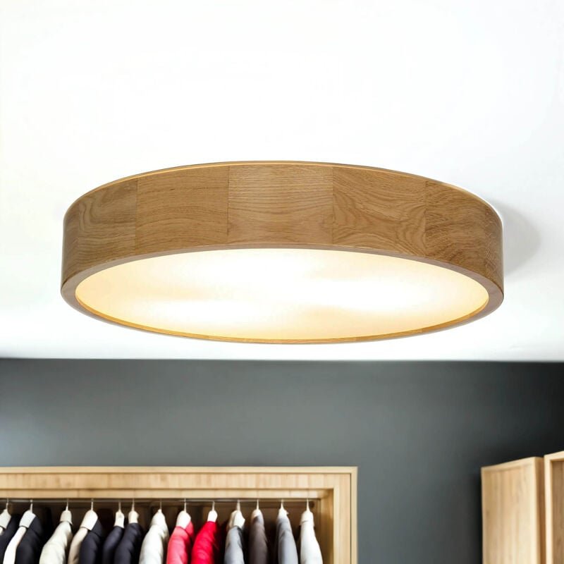 Thumbnail - Deckenlampe in Eiche 3-flammig rund Wohnzimmer