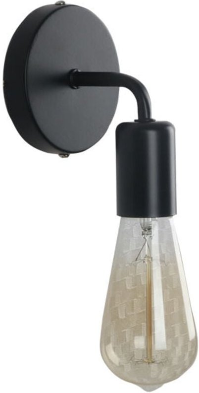 Kleine Wandleuchte im Industriestil, schmiedeeisern, für Nachttisch, Treppenhaus, Retro, schwarz, 4--- mit 6-W-LED-Beleu...