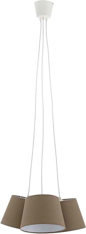 Briloner - Pendel Leuchte Wohn Zimmer Hänge Decken Lampe braun Textil Beleuchtung 4288-031