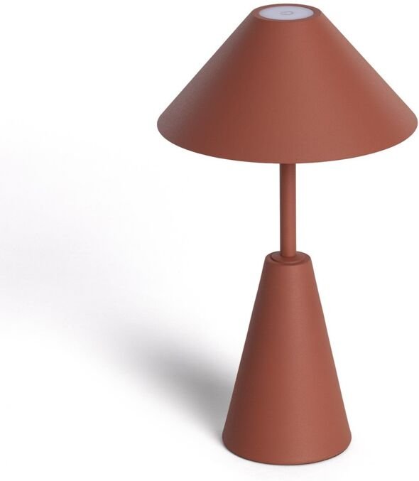 Ledkia - led Tischlampe aus Metall mit wiederaufladbarem USB-Akku Chamle Braun