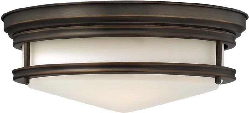 Elstead - Hadley - 3 Light Semi Flush Deckenleuchte Öl eingerieben Bronze, E27