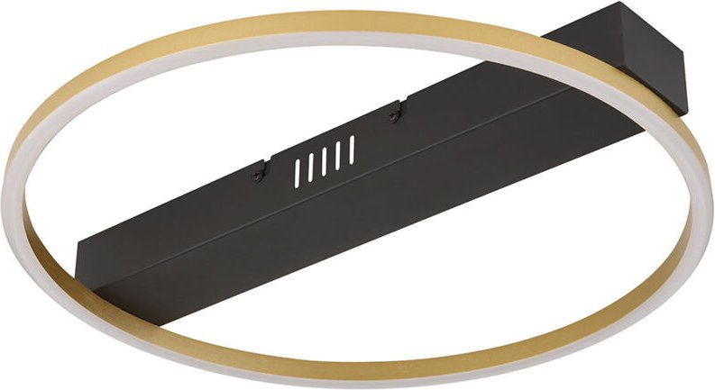 Globo - Deckenlampe Deckenleuchte Designlampe schwarz gold Wohnzimmerlampe Ring l 40 cm