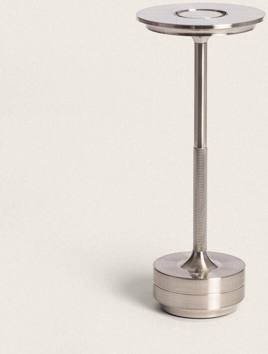 Ledkia - Tragbare LED-Tischleuchte 3W mit wiederaufladbarem USB-Akku Astrid Silber