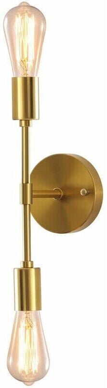 Tigrezy Gold-Wandleuchten, Badezimmer-Waschtischleuchte mit 2 Leuchten, E27-Sockel, Wandleuchten für Spiegel, Flur, Küch...