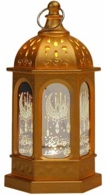 Tlily - Eid Mubarak Laterne Ornamente Ramadan Nachtlicht Beleuchtung,J