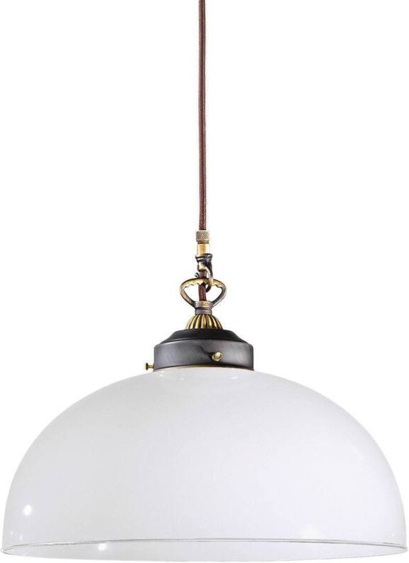 Nonna - Cottage Style Glass Dome Pendelleuchte Matt Antik Messing, 1x E27 - Kolarz