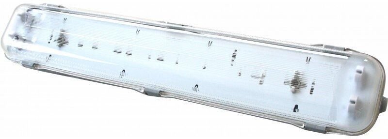 Silver Electronics - Wasserdichter Schirm für 2 T8 1200mm LED-Röhren vise IP65