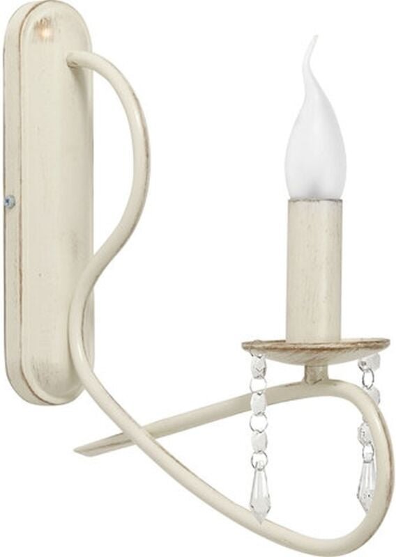 Elegante Wandleuchte mit Kristallglas antiker Stil E14