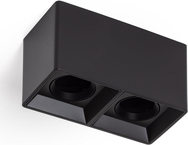 Efectoled - Deckenleuchte Eckig Doppelt Space Schwarz