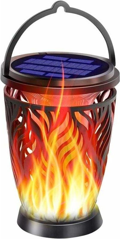 Upgrade Solarleuchte, Solarleuchte, blinkende Flamme, Hängeleuchte für den Außenbereich, dekorative Beleuchtung, wasserd...