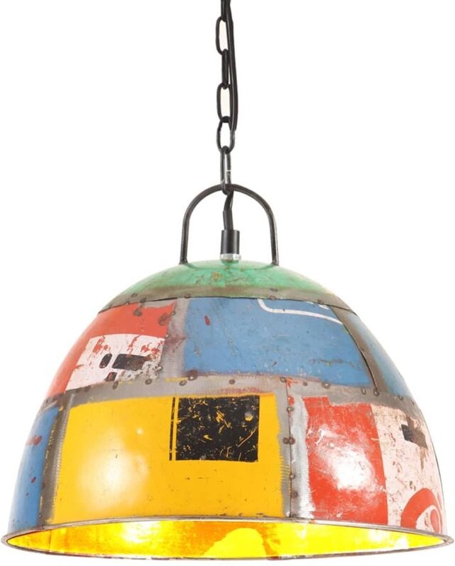 Hängelampe Esszimmer - vidaXL Hängelampe Vintage Industriestil 25 W Mehrfarbig Rund 31 cm E27 - Hängelampe Büro