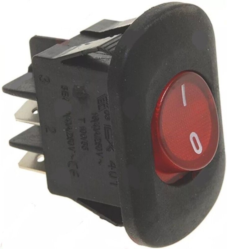 Roter leuchtender bipolarer Schalter 16A 250 v Standard