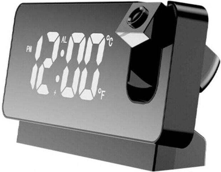 Projektionswecker, XU, Digitalradio, 2 USB-Anschlüsse, 180° drehbarer Projektor, Dual-Alarm - KZQ