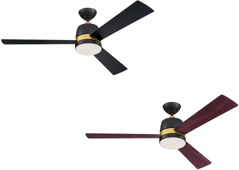 Deckenventilator Tristan Schwarz 132 cm mit Licht