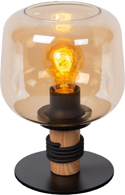 Ilona - Tischlampe - ø 18 cm - 1xE27 - Amber - Lucide