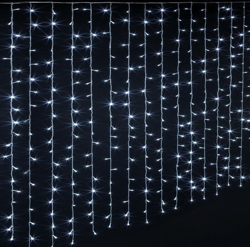 Vorhang Lebhafte 140 x 90 cm 150 LED kaltweiß Hat Ihr Service – Weiß - Fééric Lights and Christmas