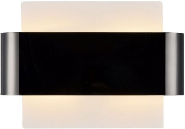 Inspired Deco - Damo - Flush Wandleuchte, 2 Light G9, weiße Basis mit schwarzem Chrom-Mittelband