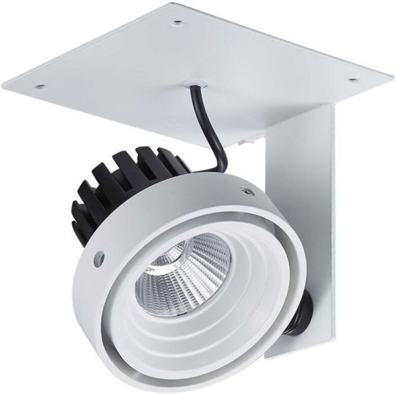 Patrizio Single 3000K - Moderne technische LED-Deckeneinbau weiß, schwarz, warmweiß 3000K 980lm - Italux