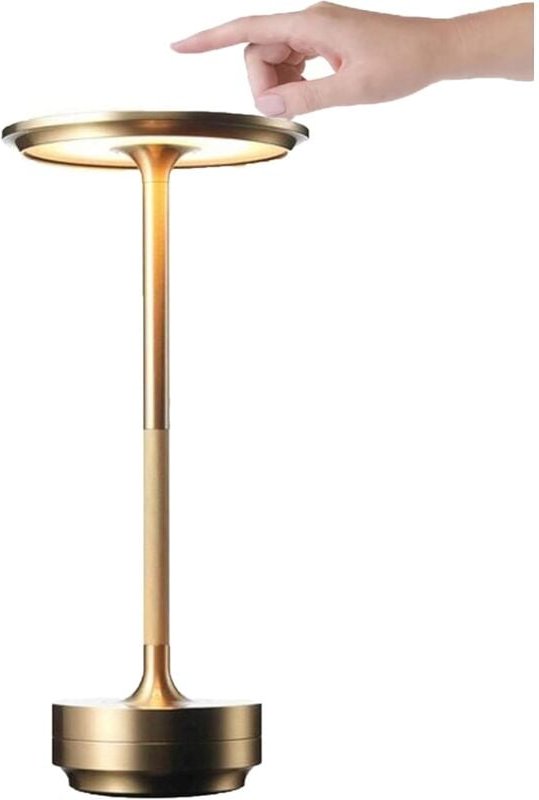 Lntyq - Lampe de table métallique sans fil, en forme de i, rechargeable, étanche, contrôle tactile, lumières décoratives...