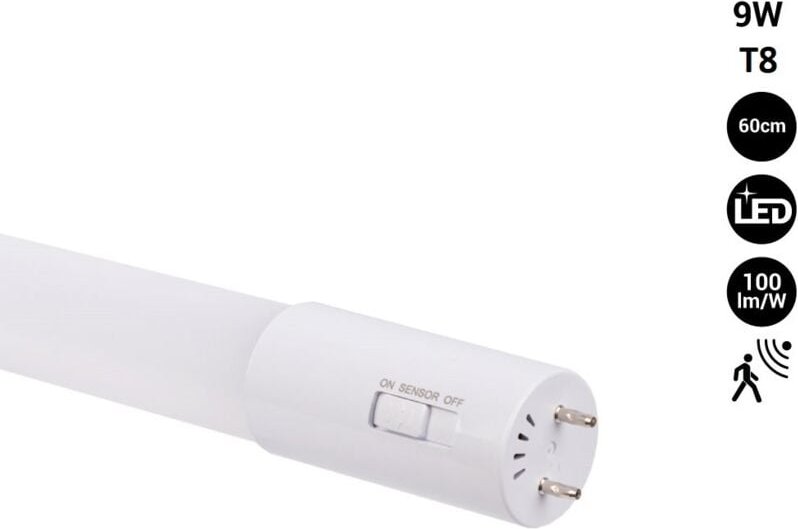Barcelona Led - LED-Röhre 60cm T8 mit Mikrowellen-Bewegungsmelder - 9W - 100