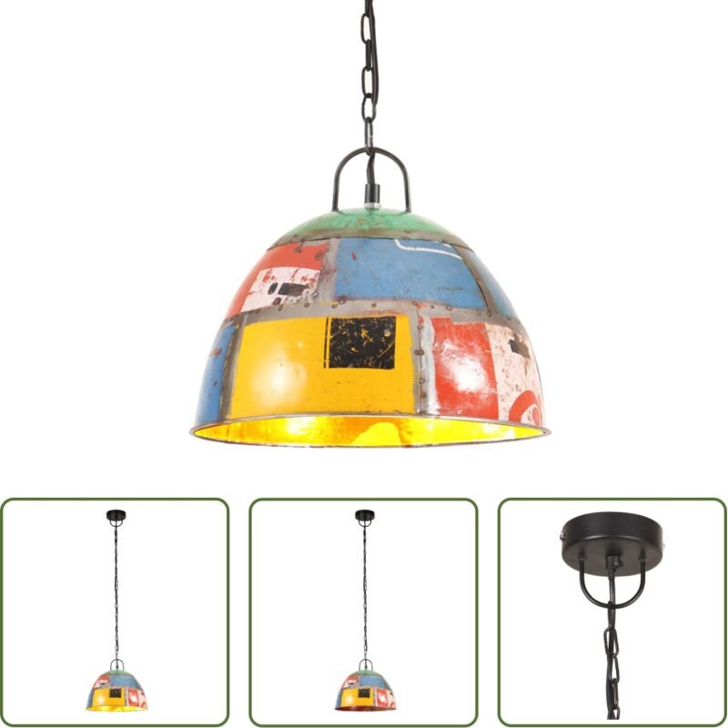 Hängelampe Vintage - Hängelampe Vintage Industriestil 25 W Mehrfarbig Rund 31 cm E27