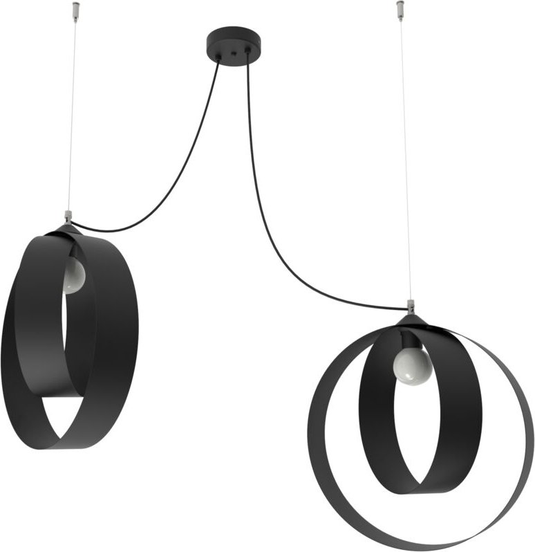 Shell sospensione 2 luci monocolore opaco