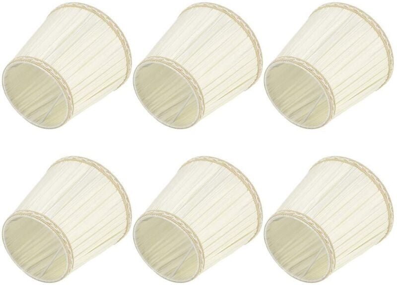 Wandlampenabdeckung, Lampenschirm, Lichtzubehör, Hellbeige, 6-teilig für Arbeitszimmer, Flur, Wohnzimmer, Schlafzimmer