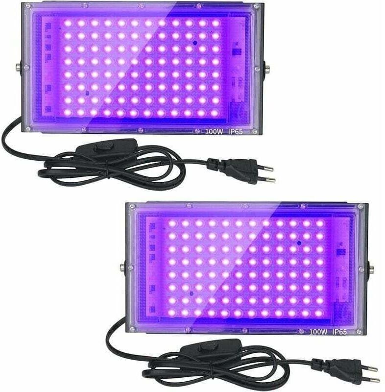 100 w UV-LED-Schwarzlicht, IP65, wasserdicht, UV-LED-Licht, Aquarium-Effektbeleuchtung, Party, fluoreszierende Farbe, fl...