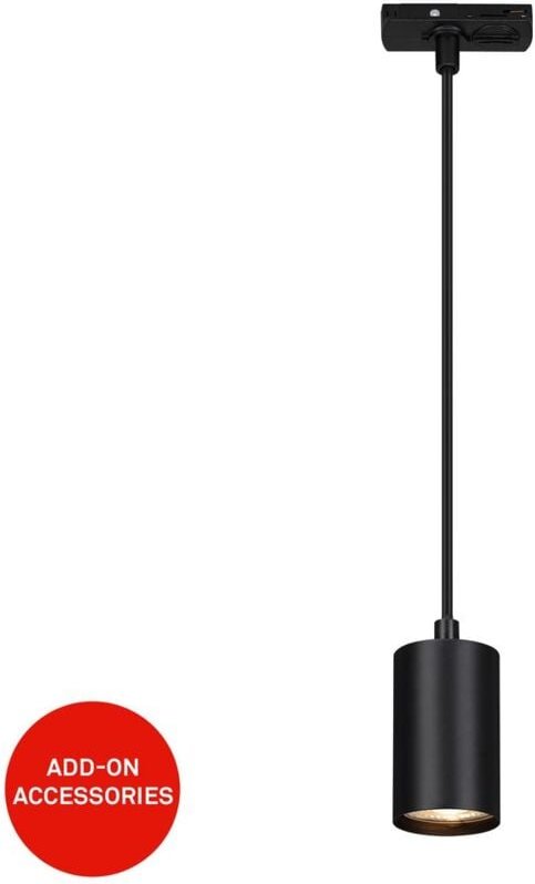 Briloner Rail Schienensystem, Kombinierbar, Zubehör, Schwarz, 141 x 8,2 x 5,5 cm