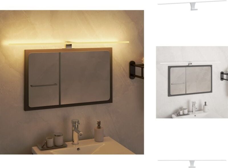LED-Spiegelleuchte 7,5 w Warmweiß 80 cm 3000 k - LED-Spiegelleuchte - Badspiegellampe - Badezimmerbeleuchtung - Spiegell...