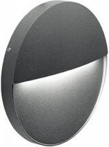 Runde Aluminiumguss-Wandleuchte mit satiniertem Diffusor - 6W - 772 Lumen - Natürliches Licht - IP65 Graphit