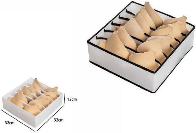 Trade Shop Traesio - Trade Shop - organizer schubladenorganizer schrank mobil 32X32X12CM 6 fächer 69590 -